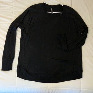 Athleta Black Long Sleeve Soft-spun Shirt, XLT